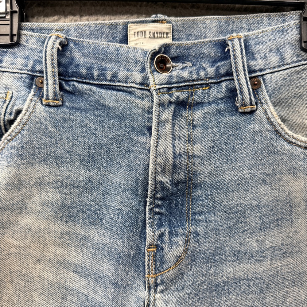 Todd Snyder Straight Fit Selvedge Light Washed Denim Jeans Size Men's 31 x 32 - Picture 13 of 15